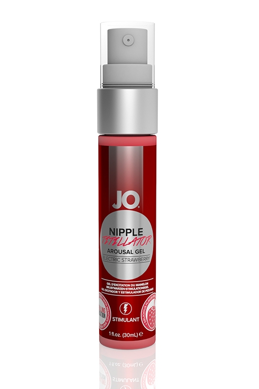 JO Возбуждающий гель для сосков Nipple Titillator Electric Strawberry, 30мл