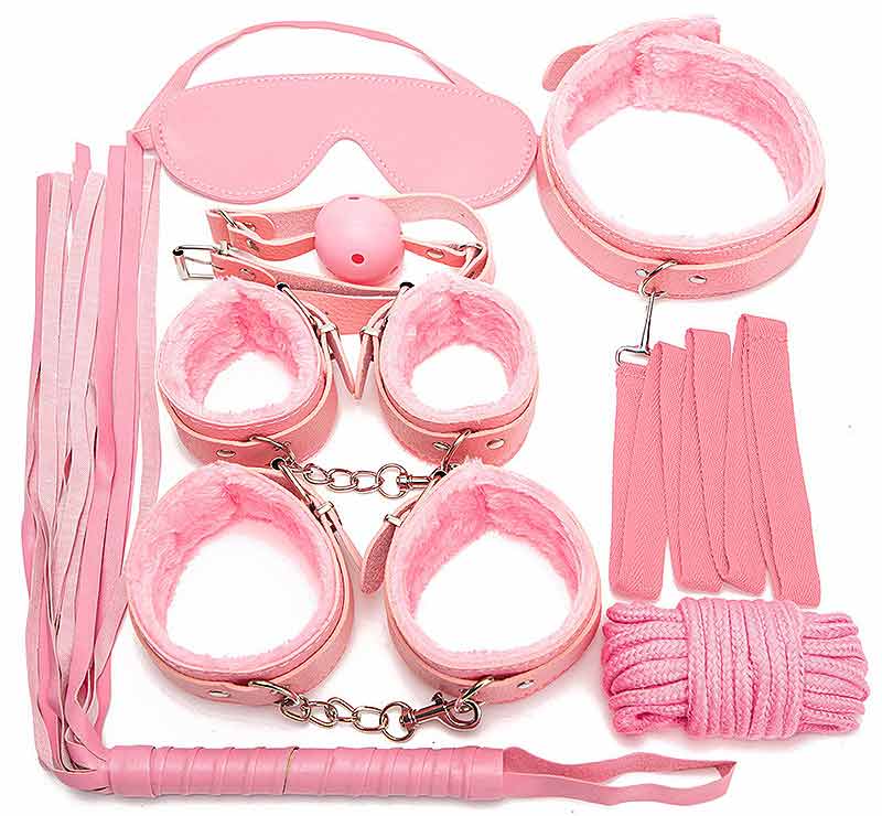 Набор аксессуаров БДСМ "Paluba Pink", 7 предметов розовый