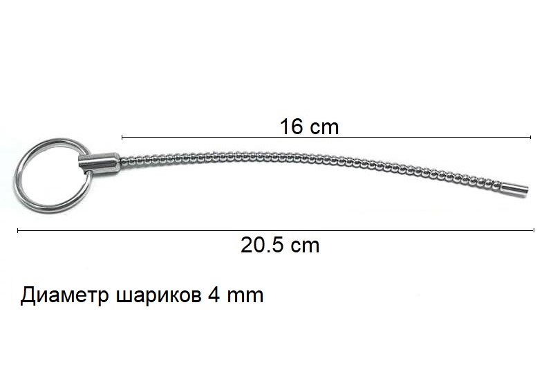Зонд в уретру металлический 4мм*180мм