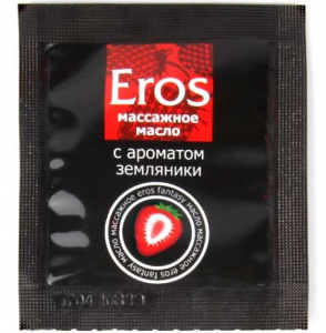 Масло массажное EROS с ароматом земляники, 4г