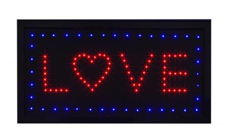 Табличка светящаяся рекламная "Love"