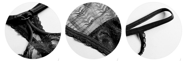 Трусики кружевные "Kaiya" черные