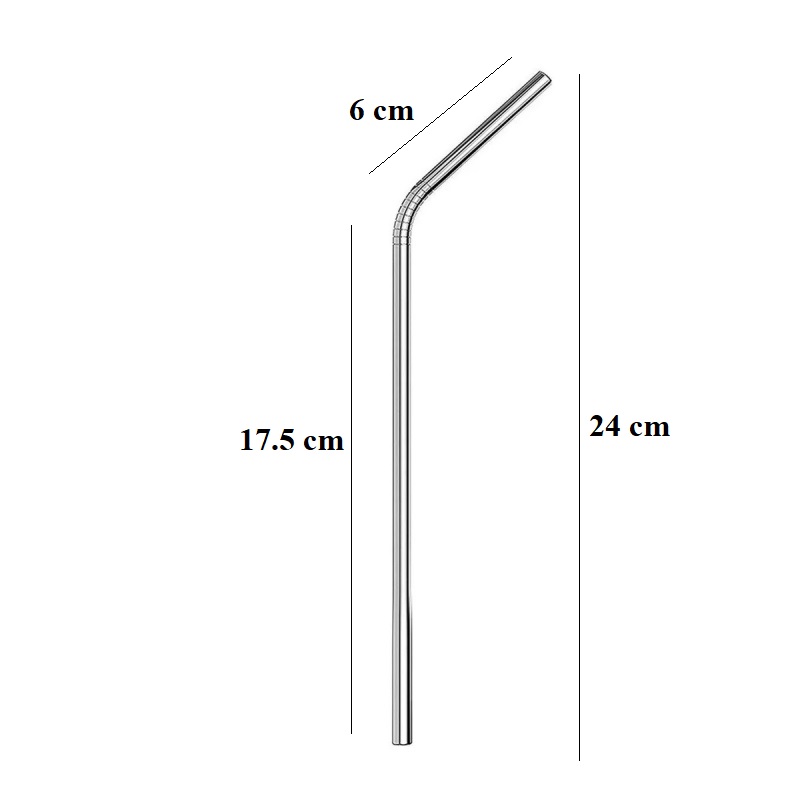 Соломинка металлическая для бокала "Шалун", 24,5 см
