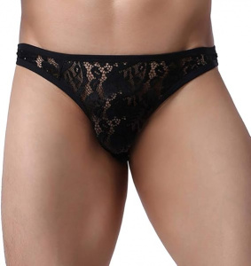 Трусы стринги мужские "Ronnie" черные