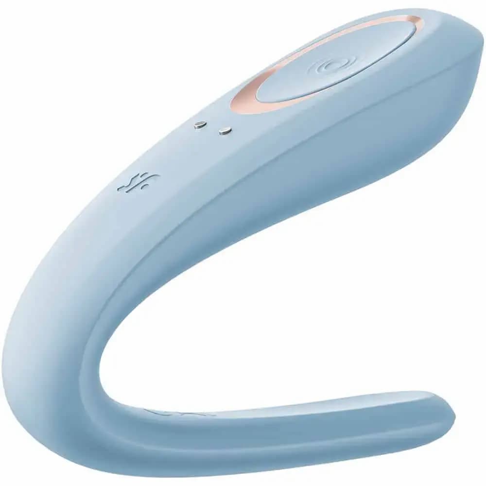 Satisfyer Вибромассажер для пар Satisfyer Double Classic голубой