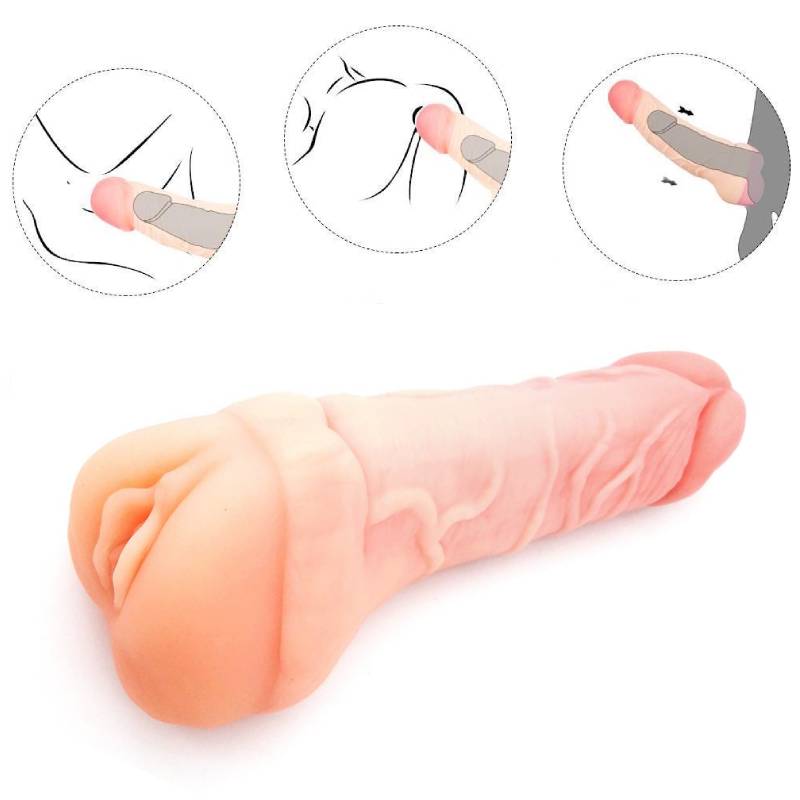 Фаллоимитатор и мастурбатор-вагина, 2 в 1