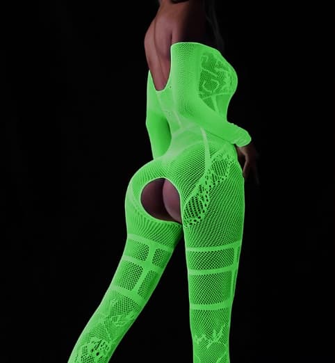 EroHot Glow Боди комбинезон сетка "Kellis" светящийся в темноте EroHot Glow Боди комбинезон сетка "Kellis" светящийся в темноте