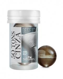 HotFlowers Лубрикант 50 TONS DESIRE на масляной основе в виде 2-х шариков с охлаждающим эффектом