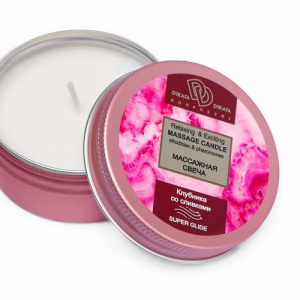 Массажная свеча "Клубника в сливках", 30мл Массажная свеча "Клубника в сливках", 30мл