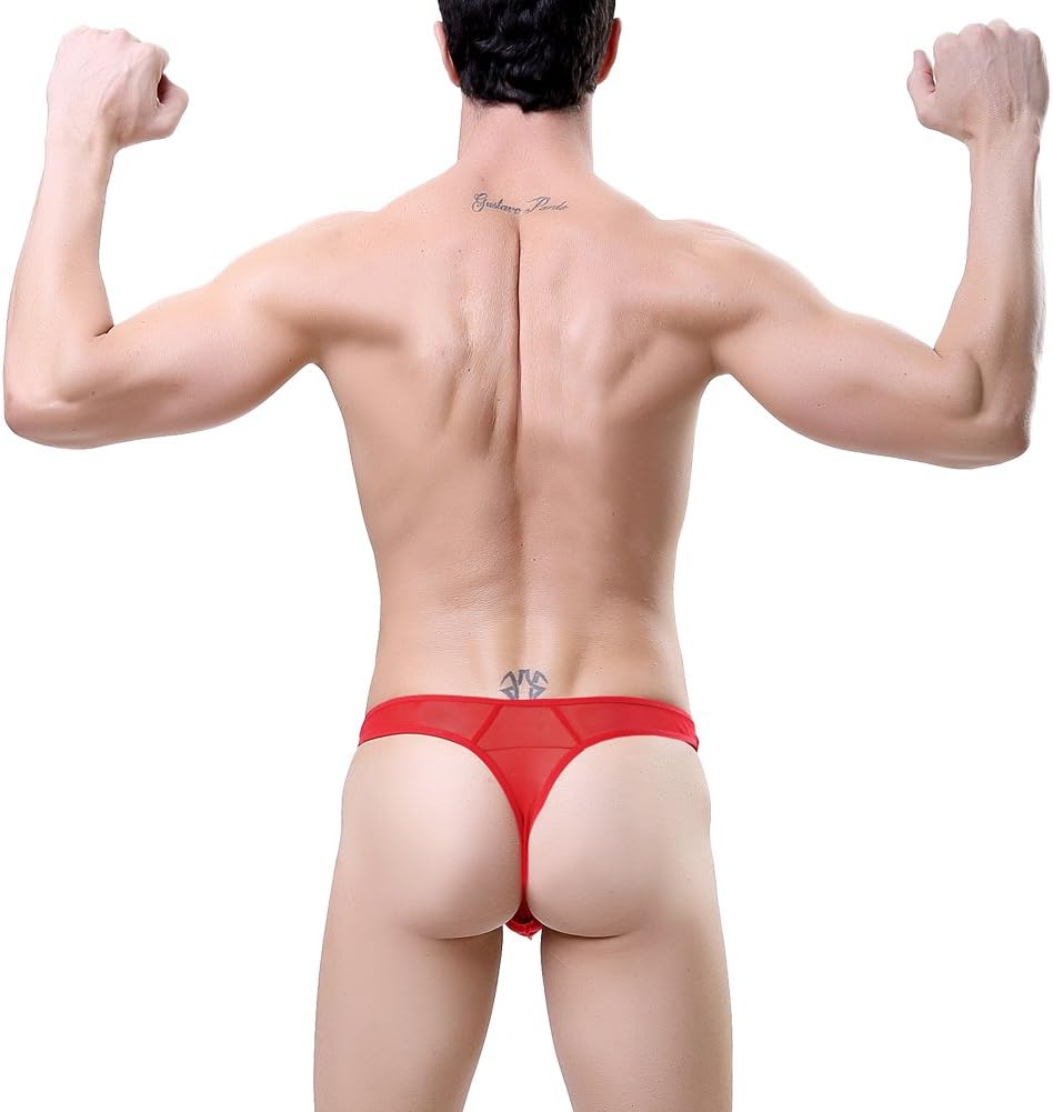 Трусы мужские стринги, красные