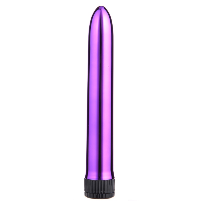 Вибромассажер гладкий "Slick" 18 см фиолетовый