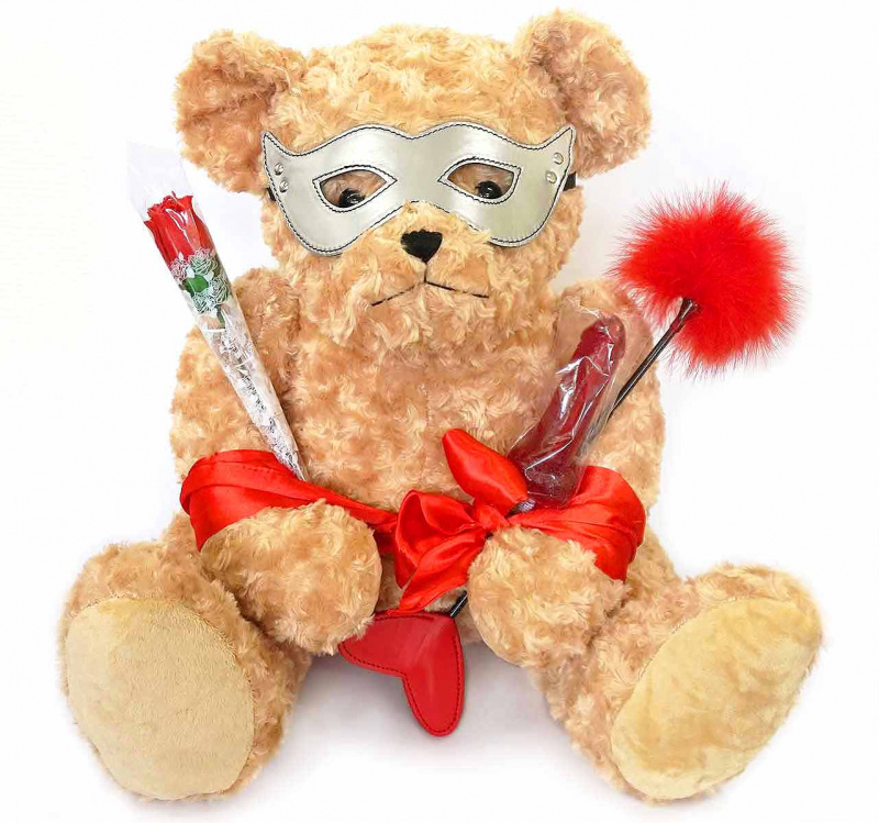 Подарочный набор с мягкой игрушкой и БДСМ-аксессуарами "Hot love bear" №2