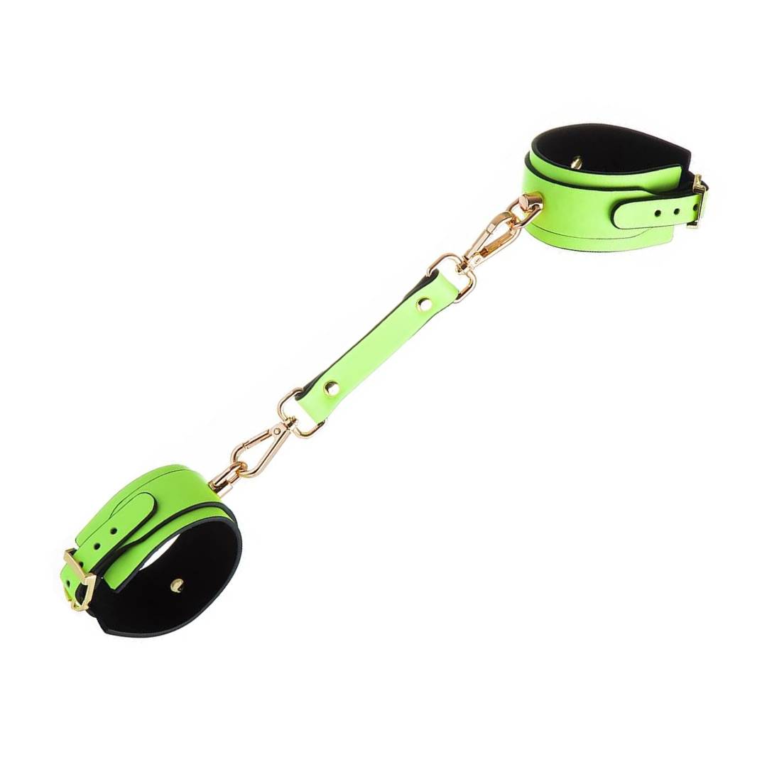 EroHot Glow Наручники светящиеся в темноте, зеленые