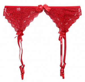 Пояс для чулок "Parmin Belt Red" красный