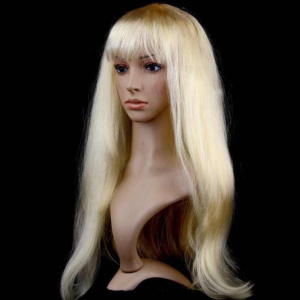Парик блондинки с прямыми длинными волосами