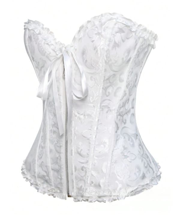 Корсет белый на молнии