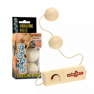 Шарики ORGASM, с вибрацией (белые)