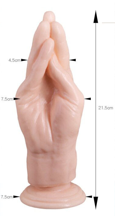 Фаллоимитатор в форме руки, на присоске телесный