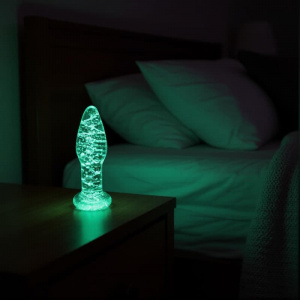 EroHot Glow Втулка анальная светящаяся в темноте, d - 3,2 см