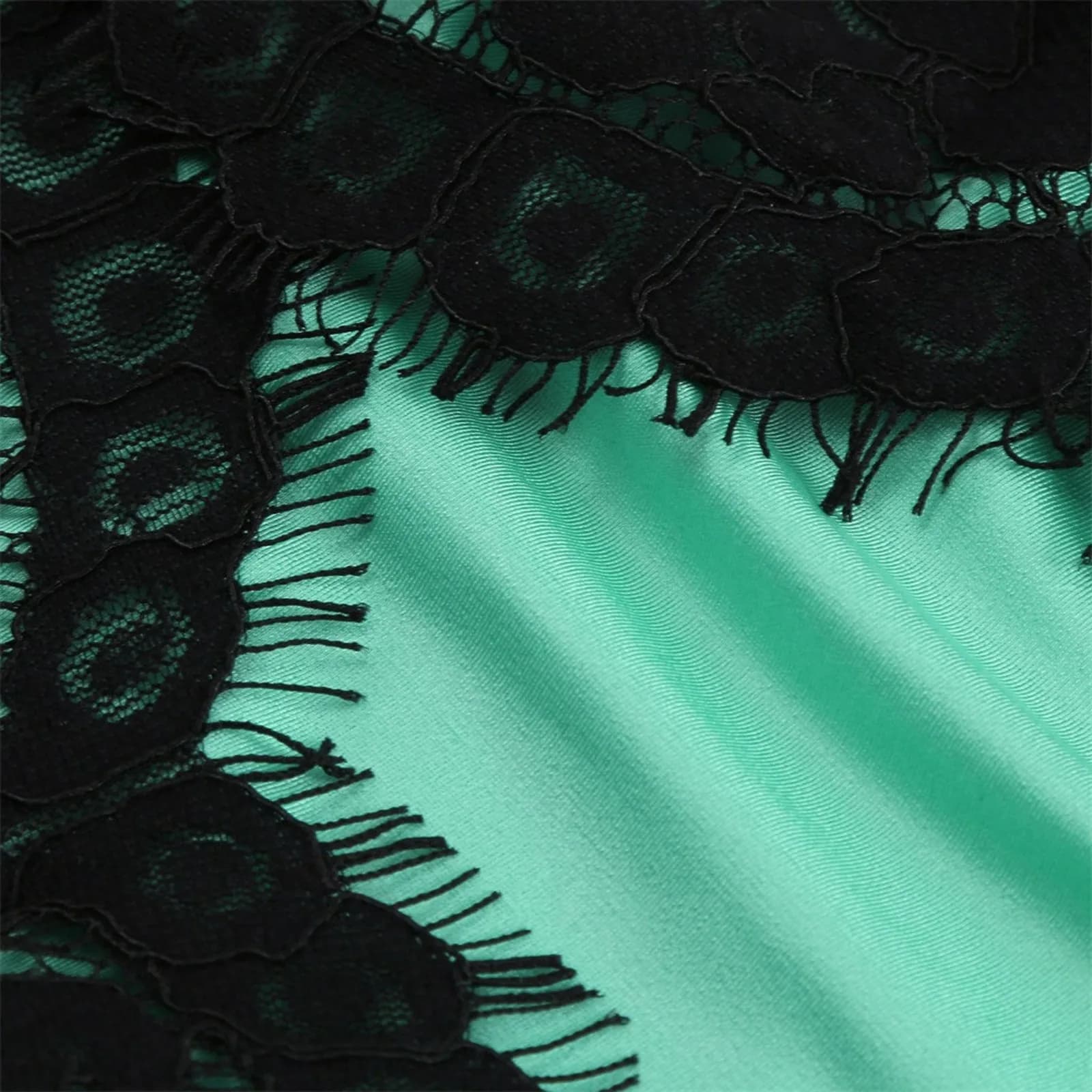 EroHot Eleganse Plus Боди женское эротическое Jeline черно-бирюзовое