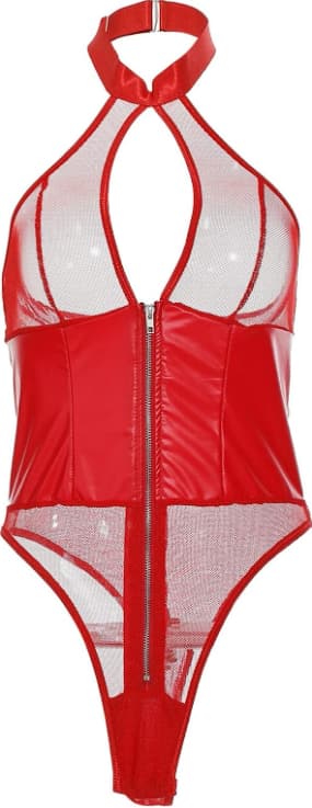 EroHot Perfect Боди корсет "Acclaim" с застежкой молнией красный
