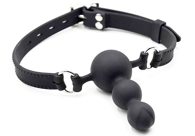 Кляп с фаллосом "Bead Gag black"