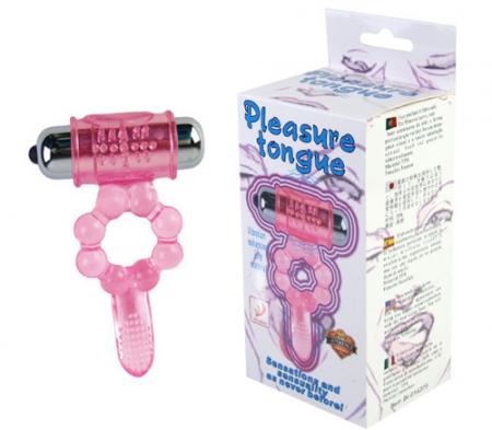 Кольцо эрекционное "Pleasure Tongue", с вибрацией