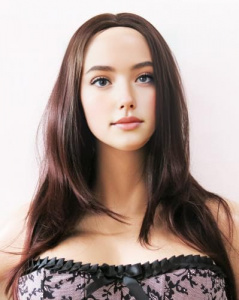 Парик медно-каштановый с длинными прямыми волосами