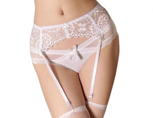Пояс для чулок "Catia Belt White" белый