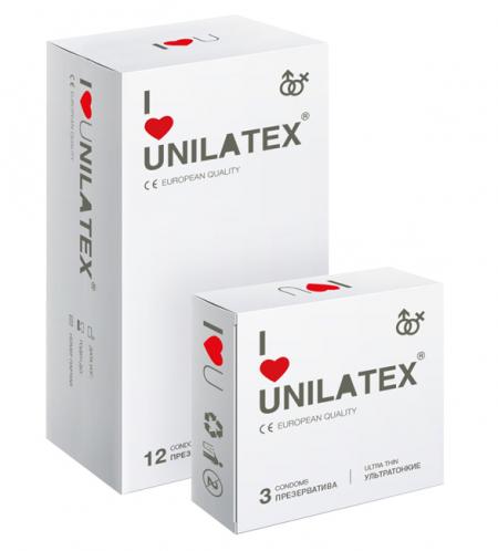 Презервативы "UNILATEX Ultrathin", 12+3 шт