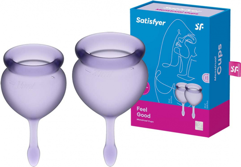 Набор менструальных чаш Satisfyer Feel good Menstrual Cup фиолетовый