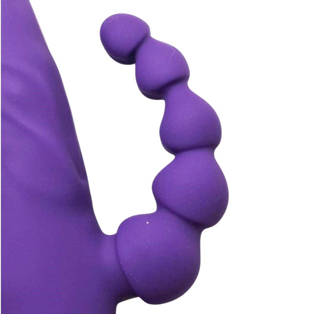 Вибратор силиконовый Gloryfox с тройной стимуляцией фиолетовый