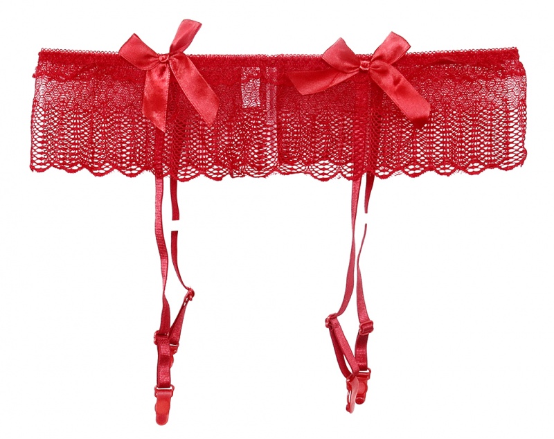Пояс для чулок "Megia Belt Red" красный