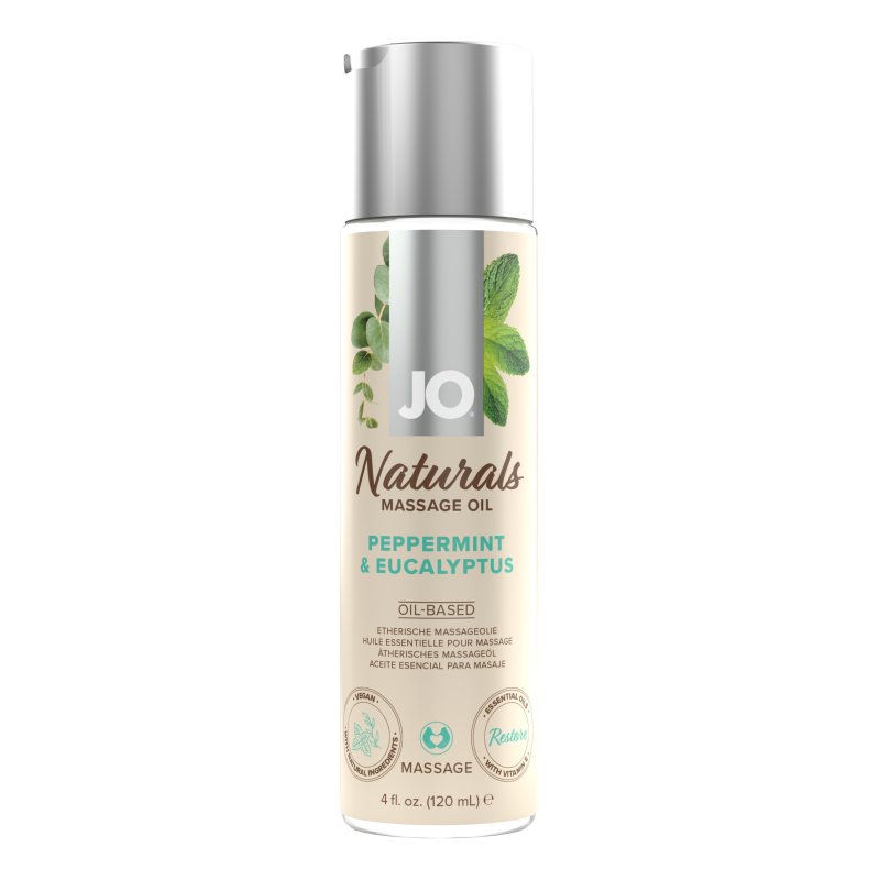 JO Массажное масло Peppermint & Eucalyptus/Мята и эвкалипт 120 mL