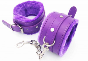 Кандалы "Matte lavander" с мехом