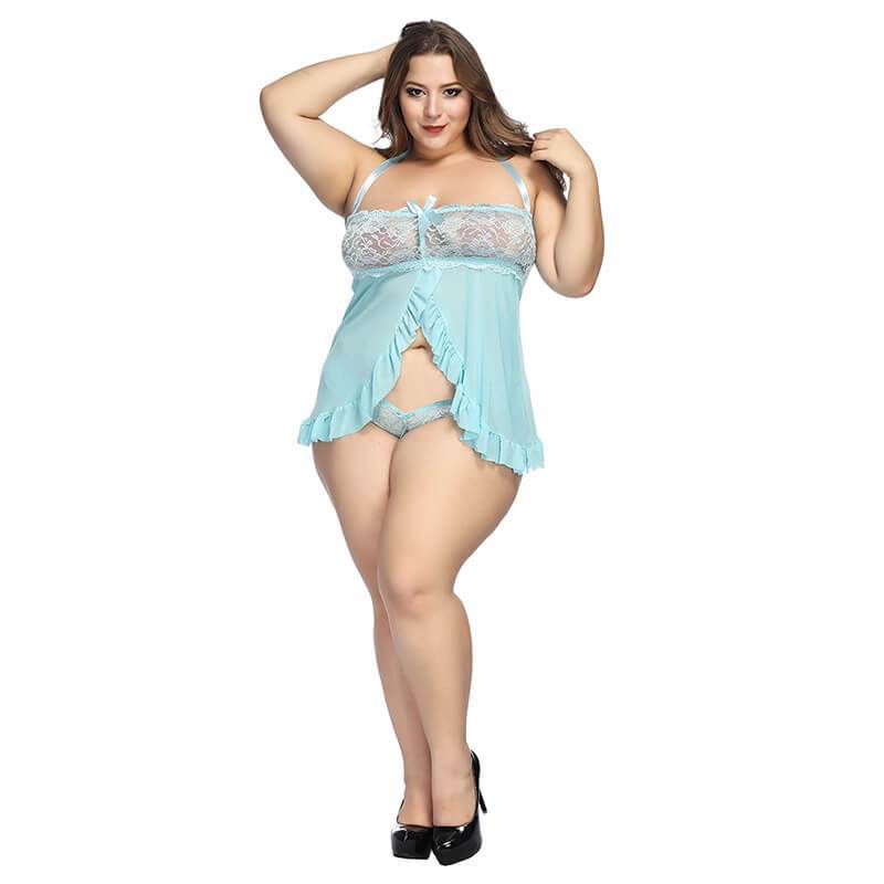 EroHot Eleganse Plus Пеньюар бирюзовый EroHot Eleganse Plus Пеньюар бирюзовый