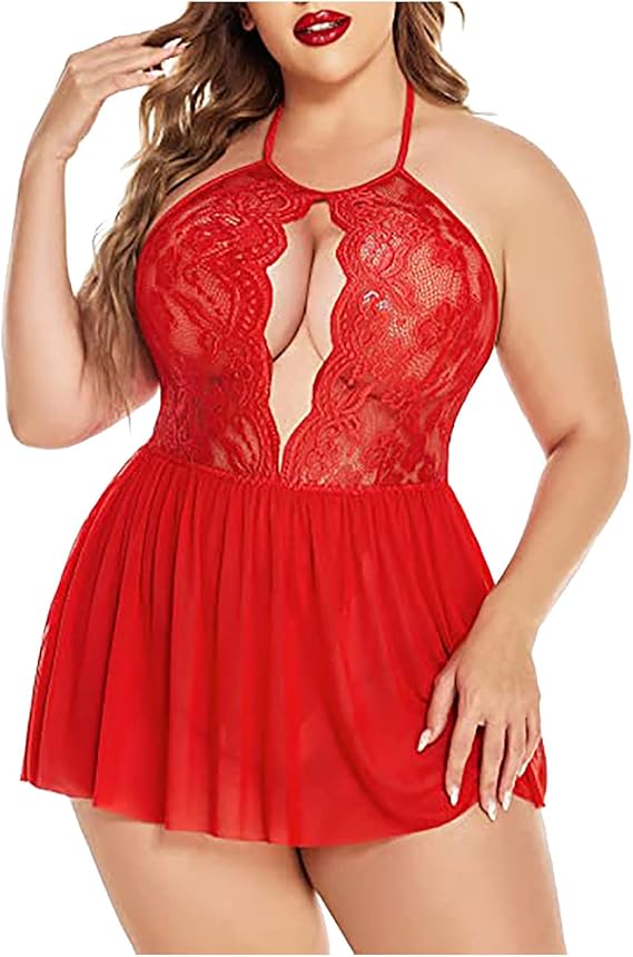 EroHot Eleganse Plus Сорочка кружевная "Sirena" красная EroHot Eleganse Plus Сорочка кружевная "Sirena" красная