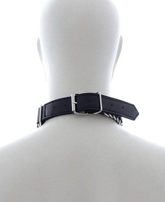 Ошейник с кольцом "Metal Snake"