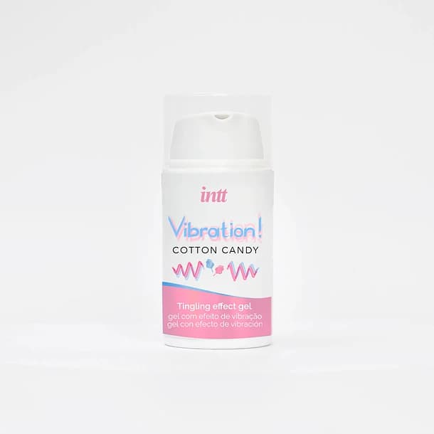 Intt Жидкий интимный гель с эффектом вибрации Cotton Candy, 15 мл
