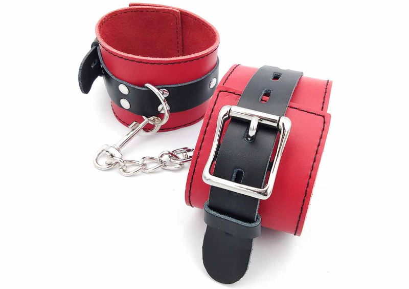 Кандалы "Derio" черно-красные