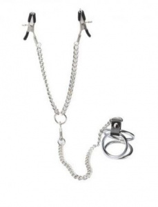 Кольцо на пенис с зажимами для сосков "Squeeze"