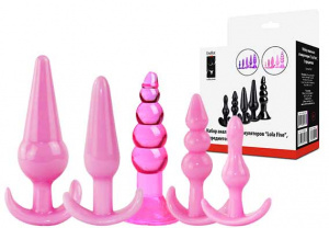 Набор анальных стимуляторов "Lola Five", 5 предметов розовый