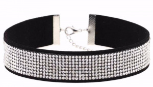 Чокер со стразами "Glow" черный