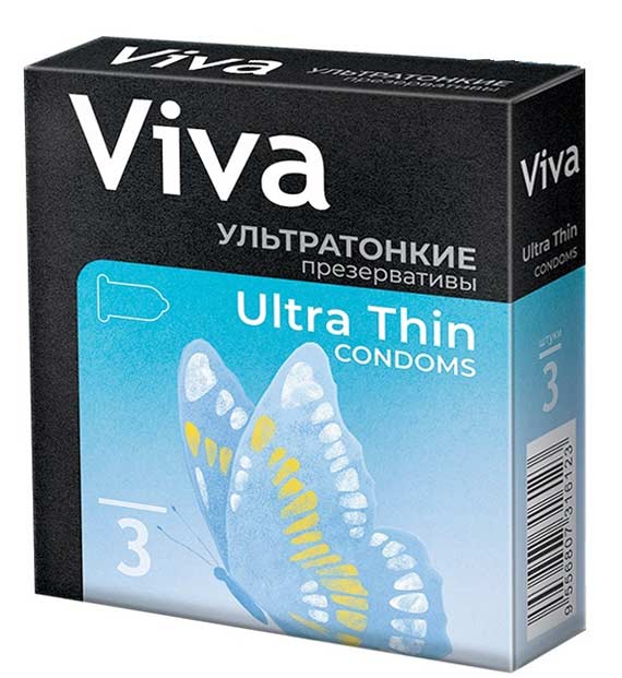 Презервативы "Viva" ультратонкие, 3 шт