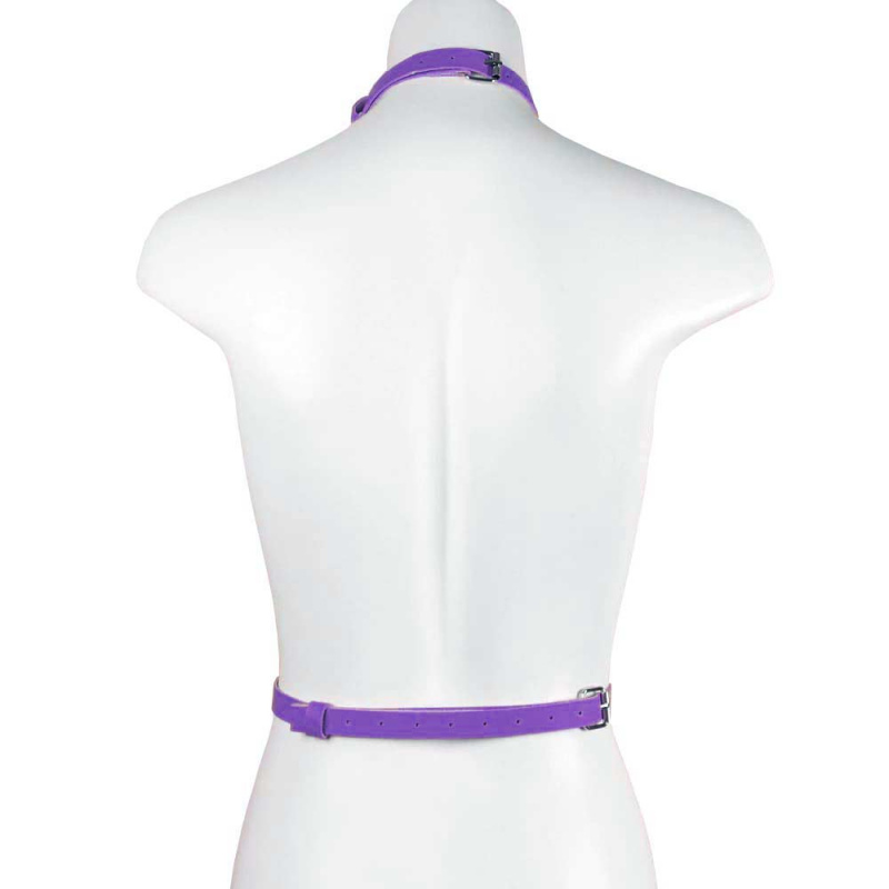 Портупея кожаная "Jenna" фиолетовая