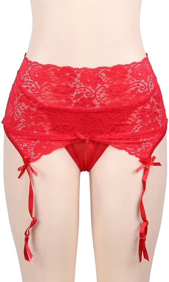 Пояс для чулок широкий кружевной, красный Пояс для чулок широкий кружевной, красный
