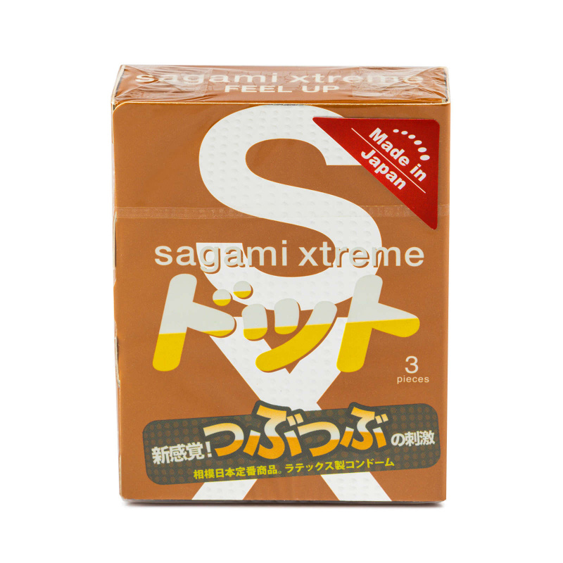 Sagami Xtreme Feel Up с высокорельефной текстурой, 3 шт