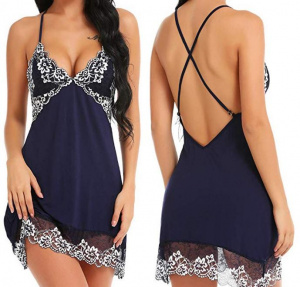 Сорочка "Kameliya" синяя