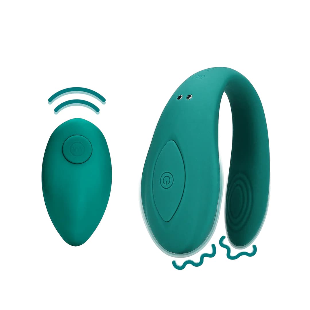 Парный вибромассажер Couple Toy with Remote Control с пультом управления (бирюзовый)