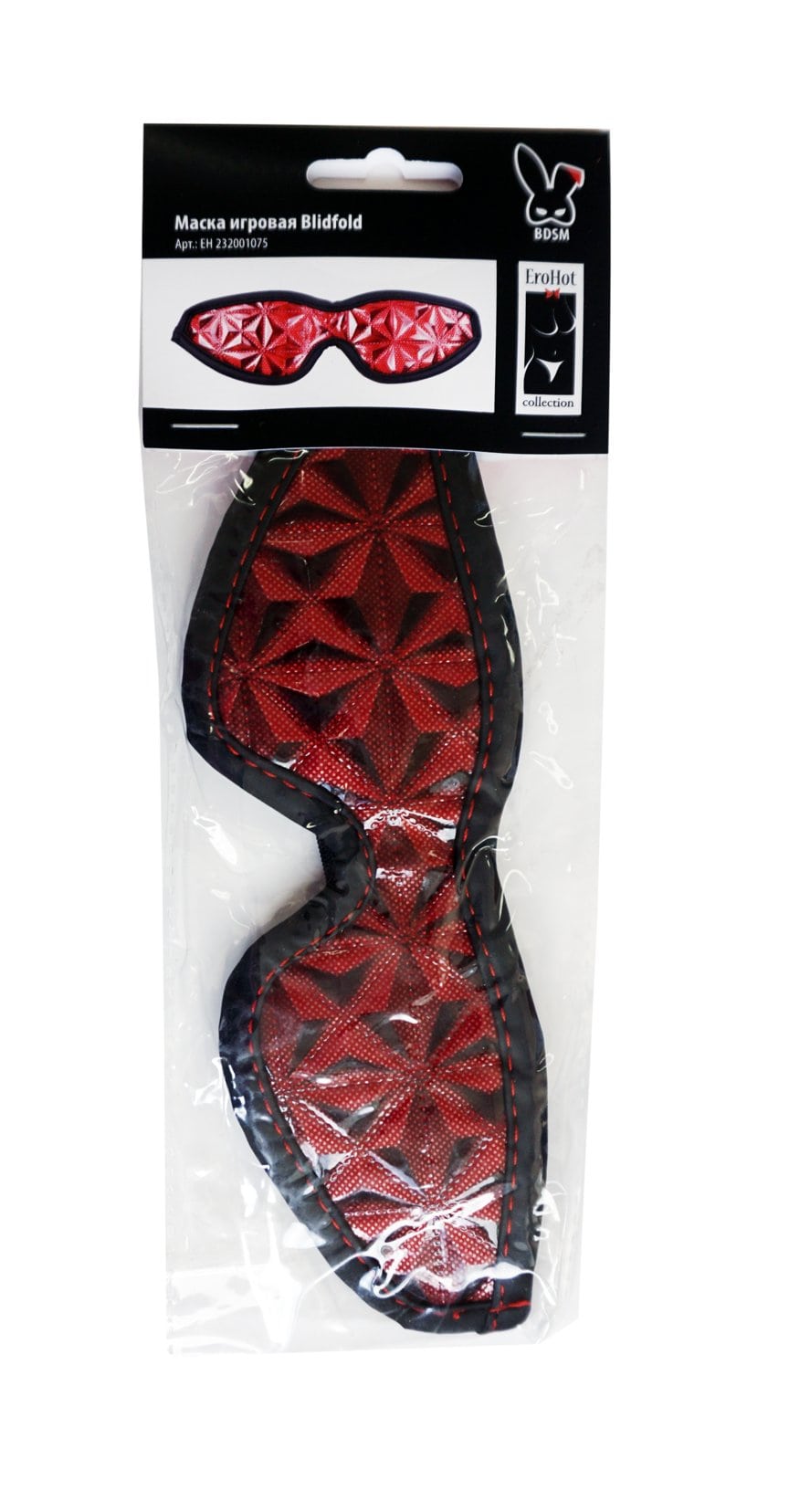 Маска игровая Blidfold красно-черная